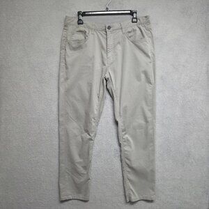 Faherty Pants Mens 33x28 Gray Movement 5 Pocket Stretch Straight Leg Coolmax